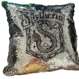 Warner Bros. Accents Slytherin Reversible Sequin Pillow Harry Potter Green Silver Black 4 Poshmark